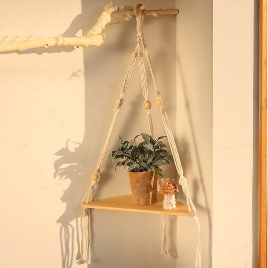 "Macrame Shelves for Plants & Boho Bedroom Decor