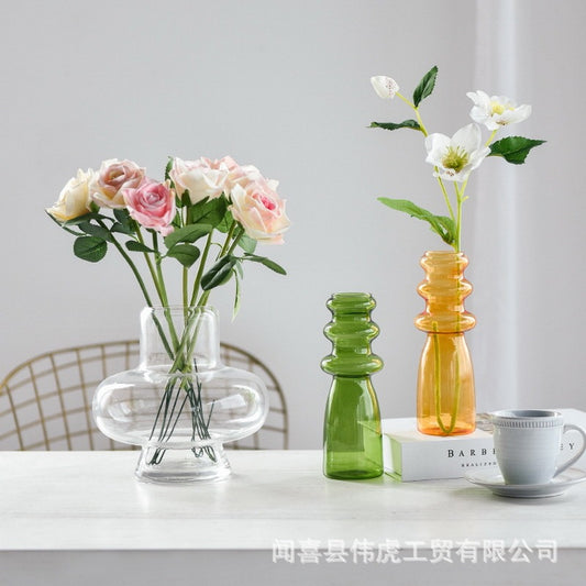 Art Home Decor Decoration Candy Color Threaded Vase