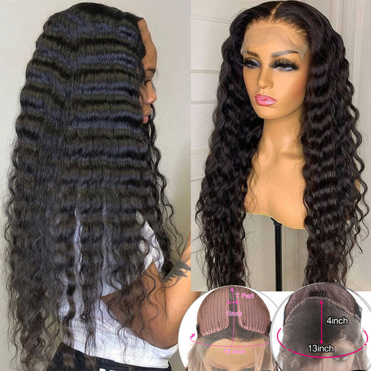 T Part Lace Wig Hair-Stitched Remy Human Hair