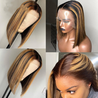 Highlights Straight Human Hair Bob