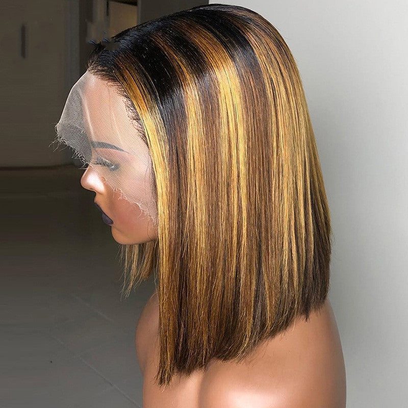 Highlights Straight Human Hair Bob