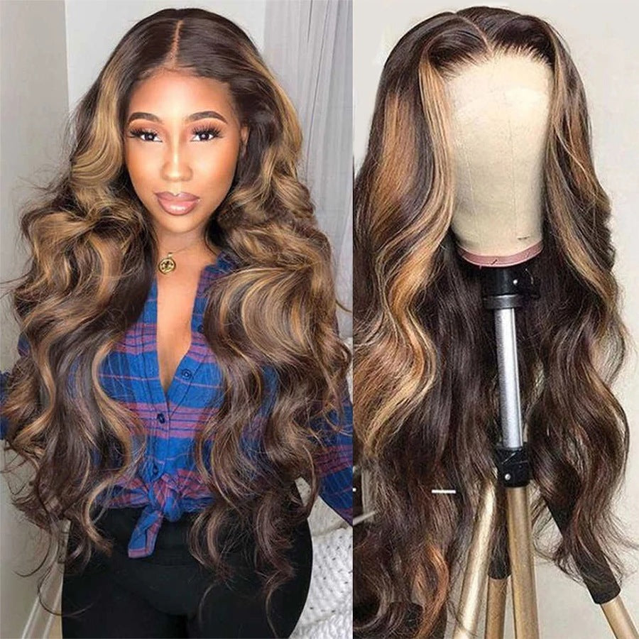 Medium And Long Curly Big Wave Real Human Hair Wig