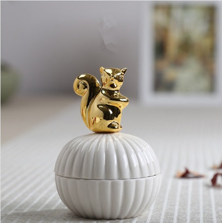 Animal Figurine Jewelry Box for Home Decor