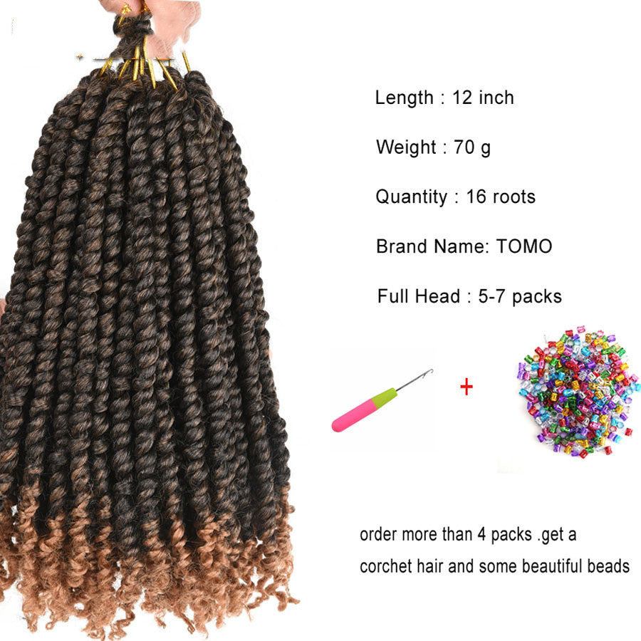 Pre-twisted Passion Twist Crochet African Braids Crochet Hair