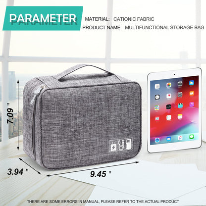 Portable Electronics & Cable Organizer Waterproof Bag