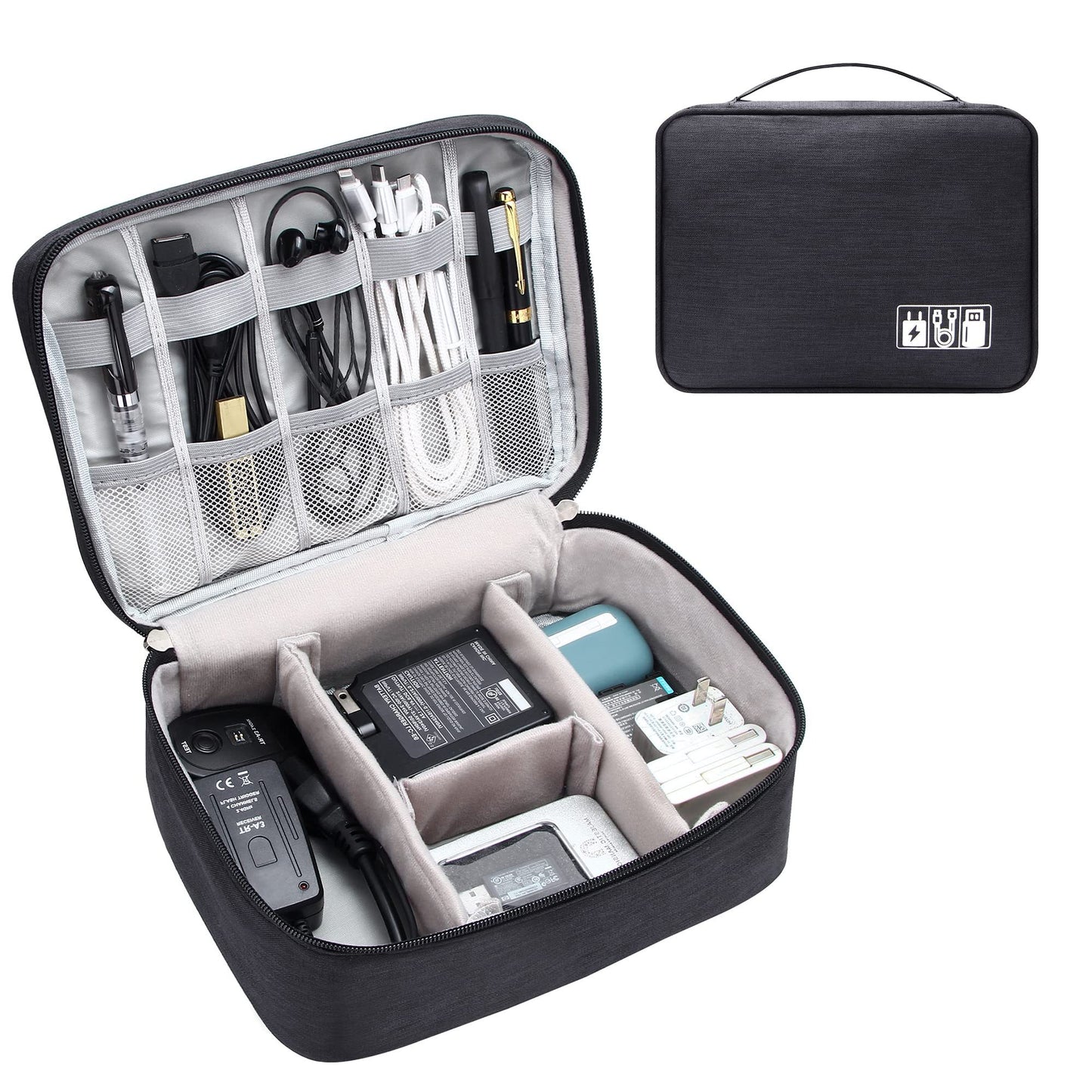 Portable Electronics & Cable Organizer Waterproof Bag