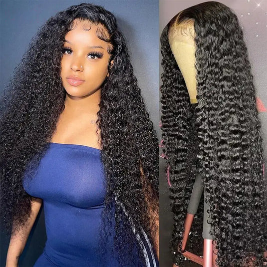 Kinky Curly Human Hair Lace Front Wig