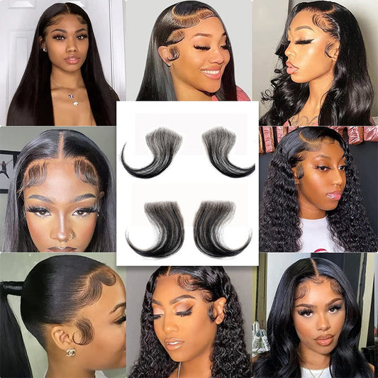 Real Hair Hairline Bangs Sideburn Stickers