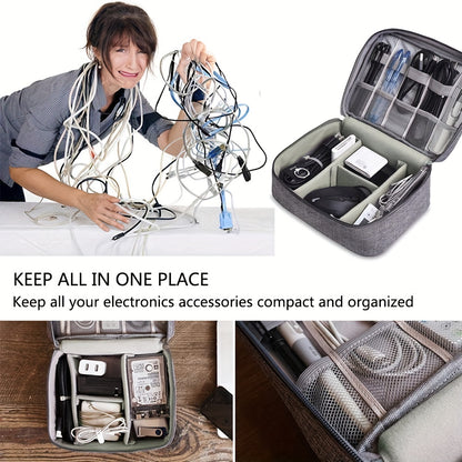 Portable Electronics & Cable Organizer Waterproof Bag