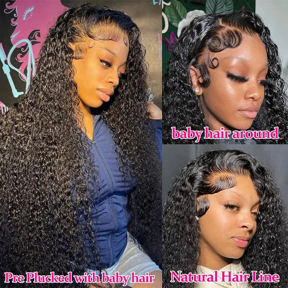 Kinky Curly Human Hair Lace Front Wig